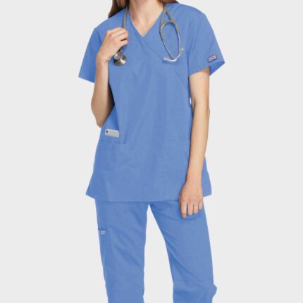 Women's Mock Wrap Scrub Tunic