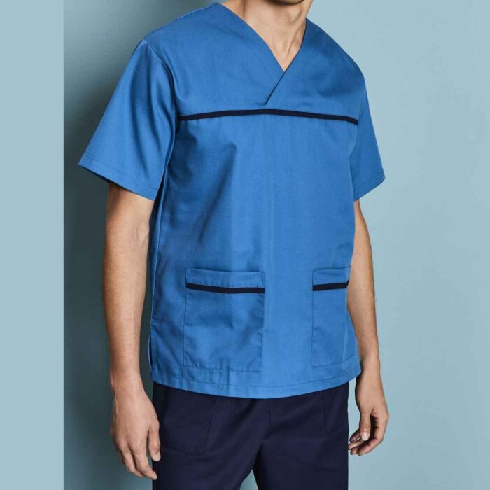 Men's Teal Pull On Scrub Top